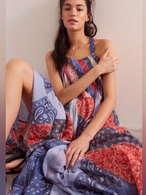 WE THE FREE HERITAGE MAXI DRESS AMERICANA COMBO